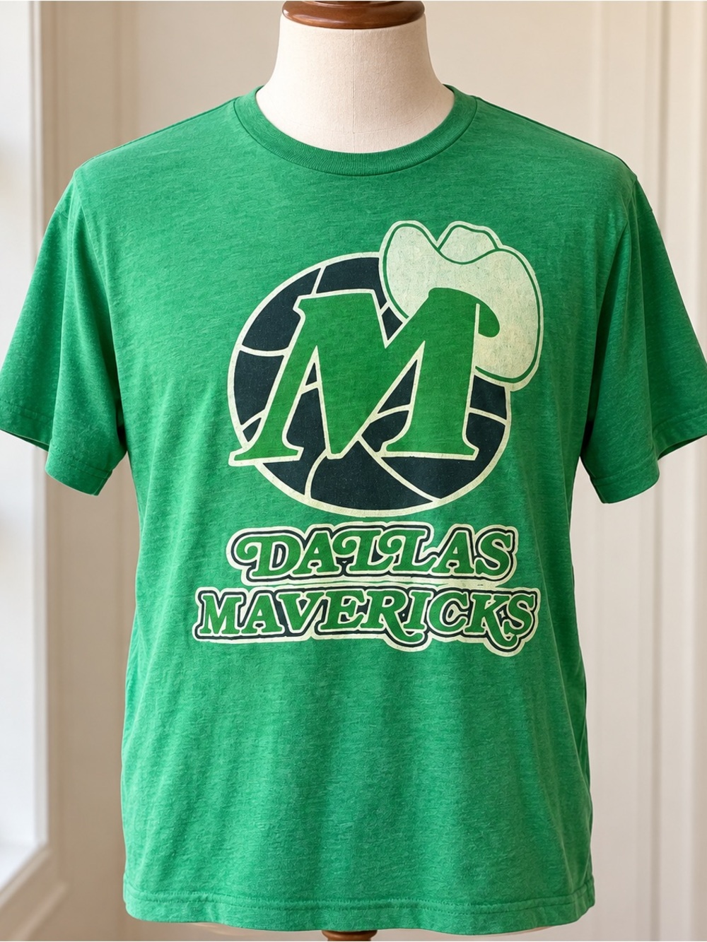 HOMAGE Dallas Mavericks XL Green Retro NBA Basketball Graphic Tee Made USA